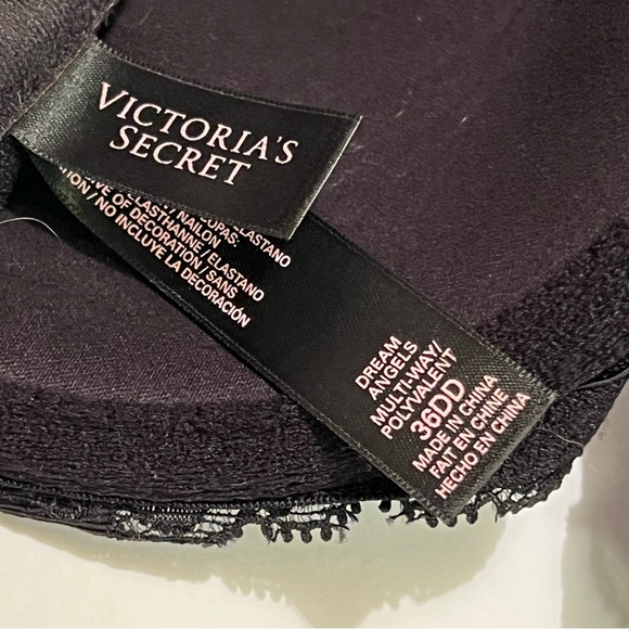 Victorias Secret, 36DD, Dream Angel's Multi-way Strapless Polyvalent Bra, Black - Picture 5 of 11